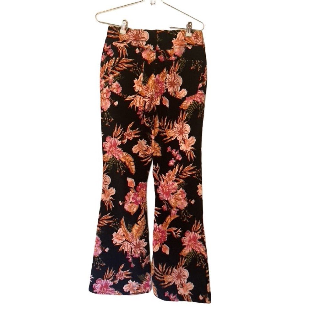 No Boundaries Floral Print Wide Leg Trousers Pants - size M